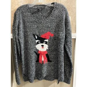United States Sweaters Winter Scotty Dog Gray Women's Size‎ Large